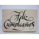 Sello de madera: feliz cumpleaños. Los mejores productos en L'aura Bella tu tienda online.