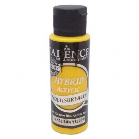 Pintura multisuperficie Hybrid de Cadence. Las mejores pinturas en L'aura Bella, tu tienda de manualidades. sun Yellow H103
