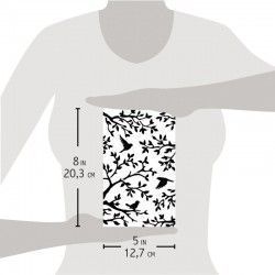 Plantilla de estarcido three birds. Ciao Bella. MS014. Todo para manualidades y pitnura en L'aura Bella tu tienda online