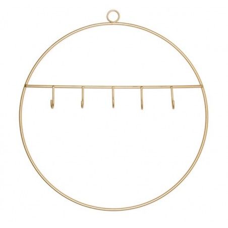 Aro metálico dorado con ganchos. 30 cm diámetro. Todo para manualidades en L'aura Bella tu tienda