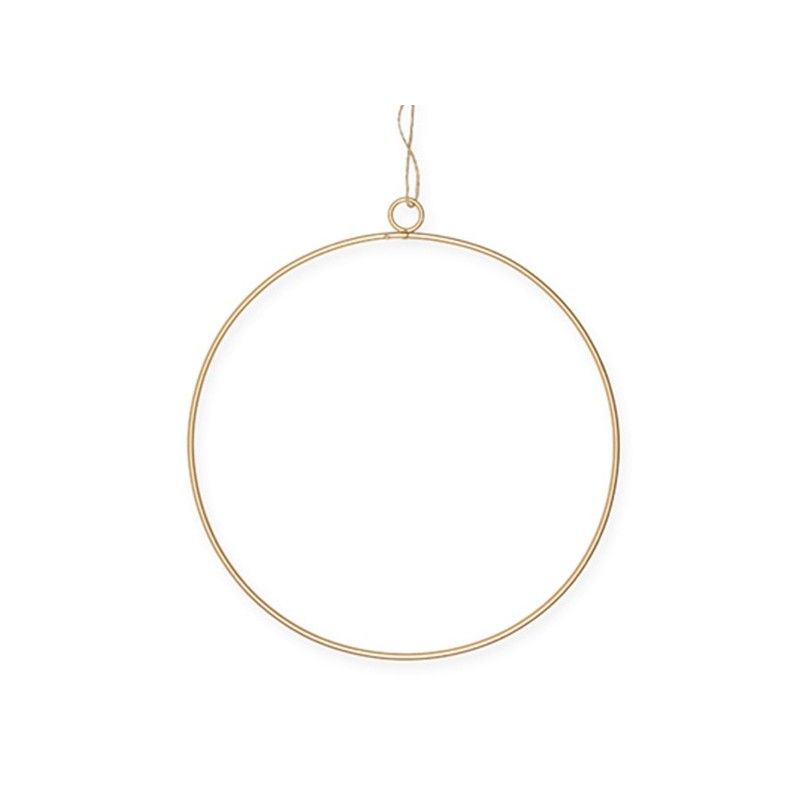 aro metálico dorado 25 cm diametro. Todo para manualidades en tu tienda L'aura Bella