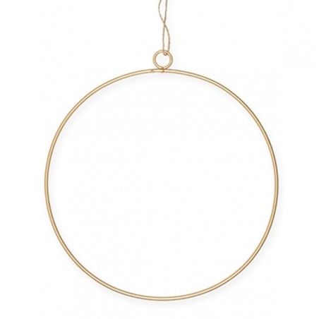 aro metálico dorado 25 cm diametro. Todo para manualidades en tu tienda L'aura Bella