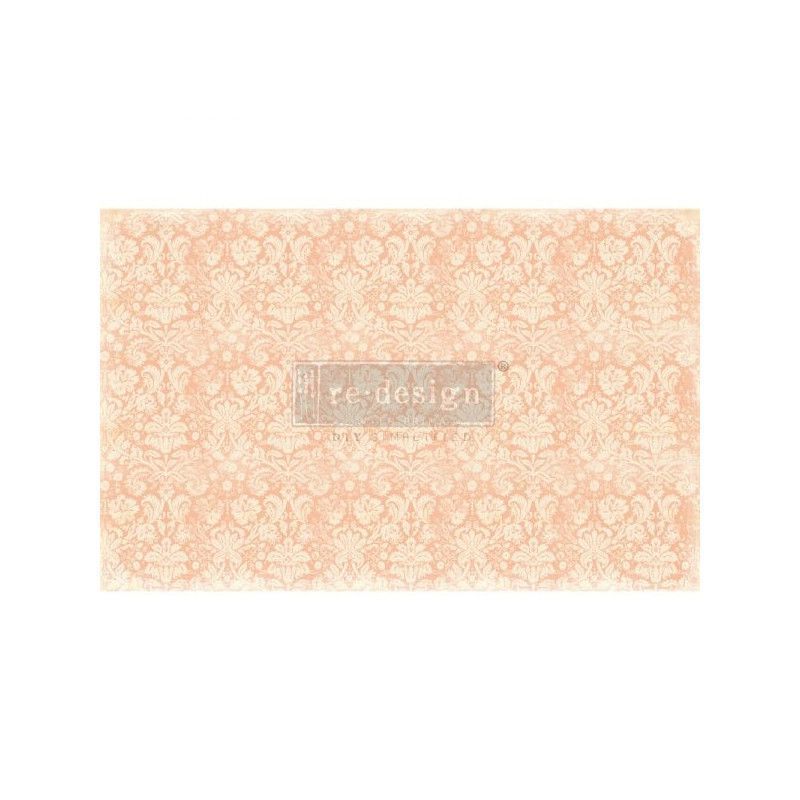 Peach Damask. Decoupage Decor Tissue Paper Mulberry. 649098. ReDesign de Prima Marketing en L'aura Bella tu tienda online