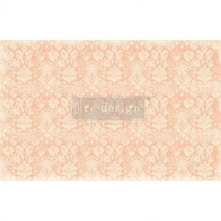 Peach Damask. Decoupage Decor Tissue Paper Mulberry. 649098. ReDesign de Prima Marketing en L'aura Bella tu tienda online