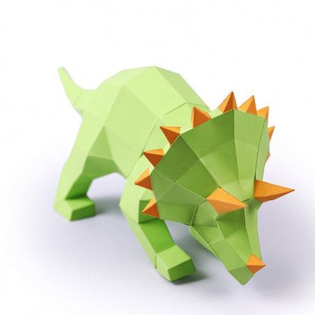 Triceratops Art Model 3D. Kit DIY figura papel. TRIGR. Todo Papercraft World en L'aura Bella tu tienda