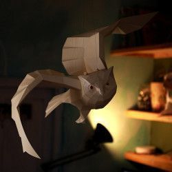 Búho, Owl. Hanging Art Model 3D. Kit DIY figura papel. OWLHWH. Todo Papercraft World en L'aura Bella tu tienda 4