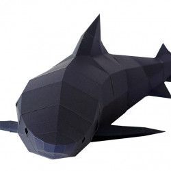 Tiger Sharks Wall Art Model 3D. Kit DIY figura papel. SHAWBW. Todo Papercraft World en L'aura Bella tu tienda 3