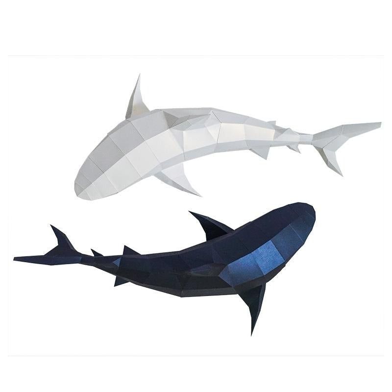 Tiger Sharks Wall Art Model 3D. Kit DIY figura papel. SHAWBW. Todo Papercraft World en L'aura Bella tu tienda