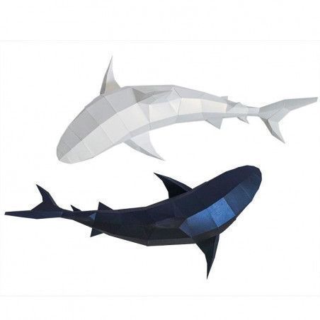 Tiger Sharks Wall Art Model 3D. Kit DIY figura papel. SHAWBW. Todo Papercraft World en L'aura Bella tu tienda