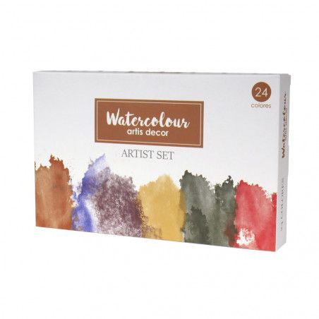 Set de acuarelas. 24 colores. Artis Decor 0616006020. Los mejores productos en L'aura Bella tu tienda online