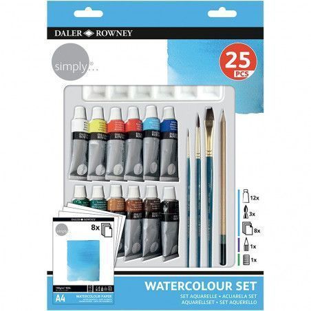 Set de acuarela 25 pzs. Daler Rowney 0740200902. Los mejores productos en L'aura Bella tu tienda online