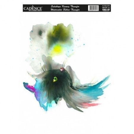 Transfer para TELA. Watercolor Gato. KTSB006. Cadence. Los mejores productos en L'aura Bella tu tienda online