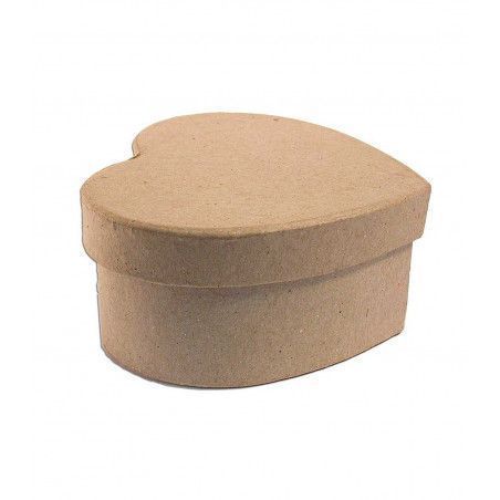 Caja corazón papel maché. 8 x 6.5 x 4 cm.. Los mejores productos en L'aura Bella tu tienda online