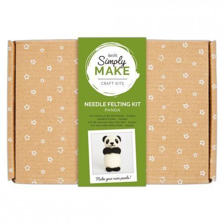 Craft Kit needle felting Panda. DSM106036. Kit manualidades. Los mejores productos en L'aura Bella tu tienda online