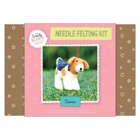 Craft Kit needle felting Terrier. DSM106057. Kit manualidades. Los mejores productos en L'aura Bella tu tienda online