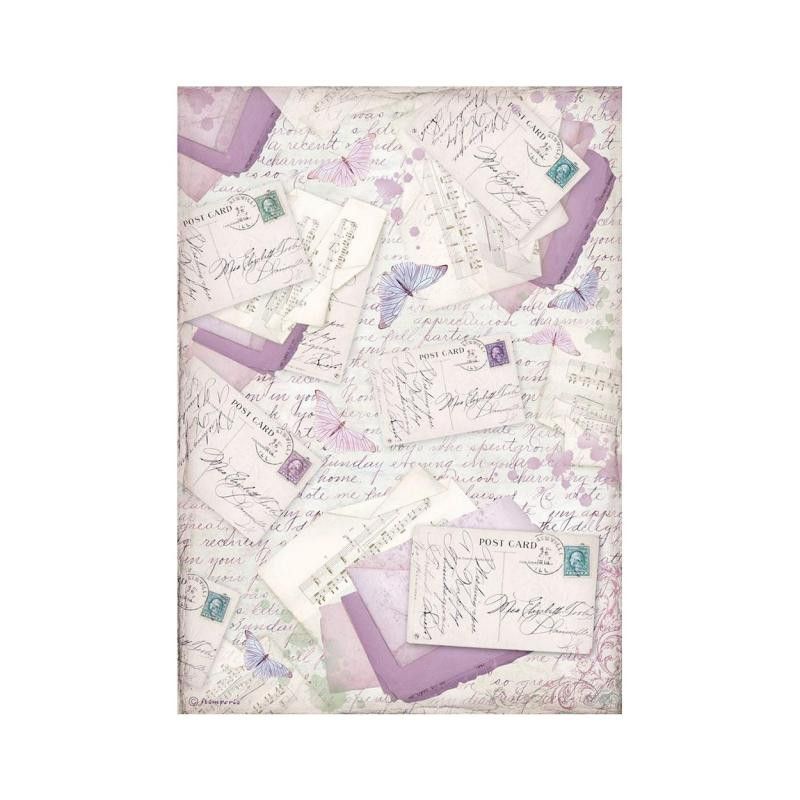 Papel de arroz Provence Cartas. A4. Stamperia DFSA476. Los mejores productos en L'aura Bella tu tienda online