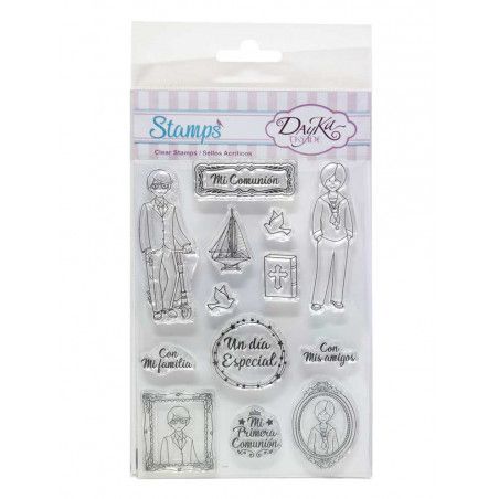Pack 13 sellos acrílicos Mi Comunión niño. Stamp02. Dayka Trade. Los mejores productos en L'aura Bella tu tienda online.