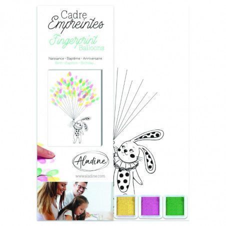 Cuadro de Huellas infantil. Fingerprint Balloon. Aladine. 05331. Los mejores productos en L'aura Bella tu tienda online.