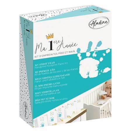 Kit de Huellas infantil. Mi primer año, azul, niño. 05333 Aladine. Los mejores productos en L'aura Bella tu tienda online.